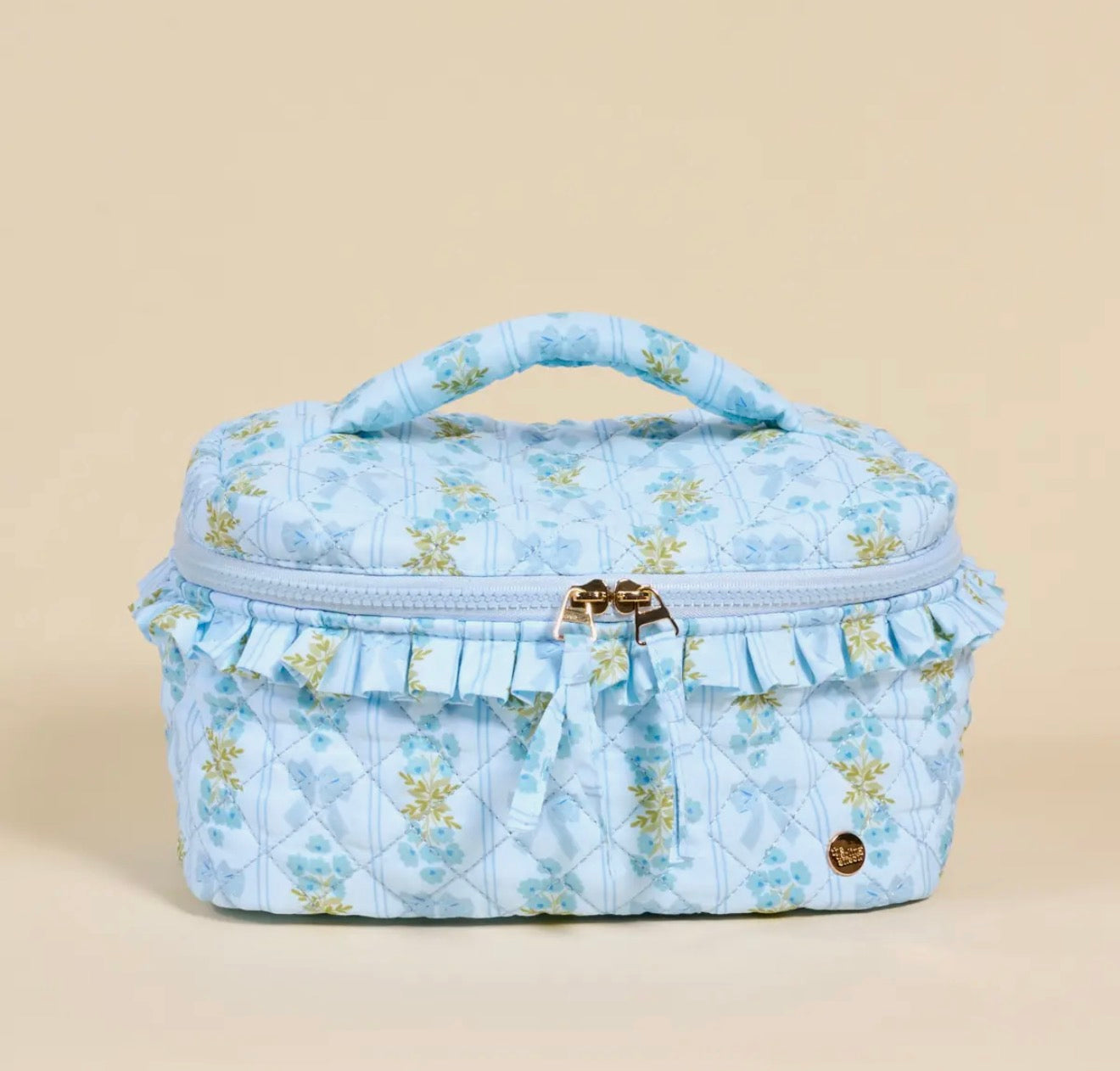 Glam & Go Quilted Cosmetic Bag- So Fancy Blue
