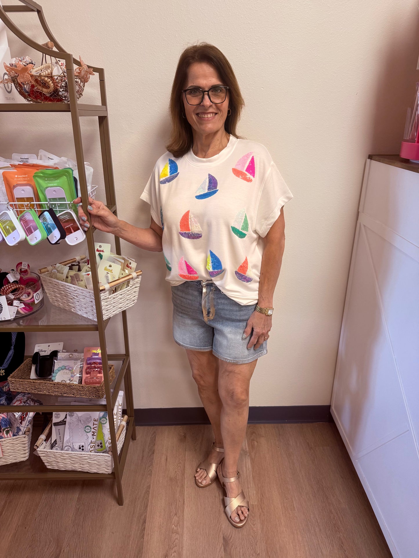 MS Sequin Sailboat Top