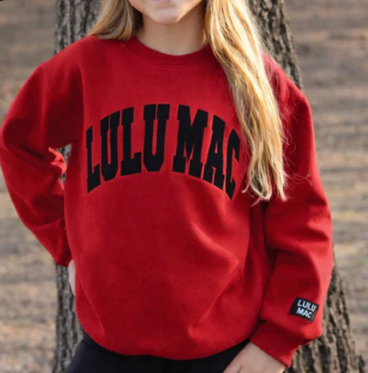 LuLu Mac Sweatshirt- Red/Black