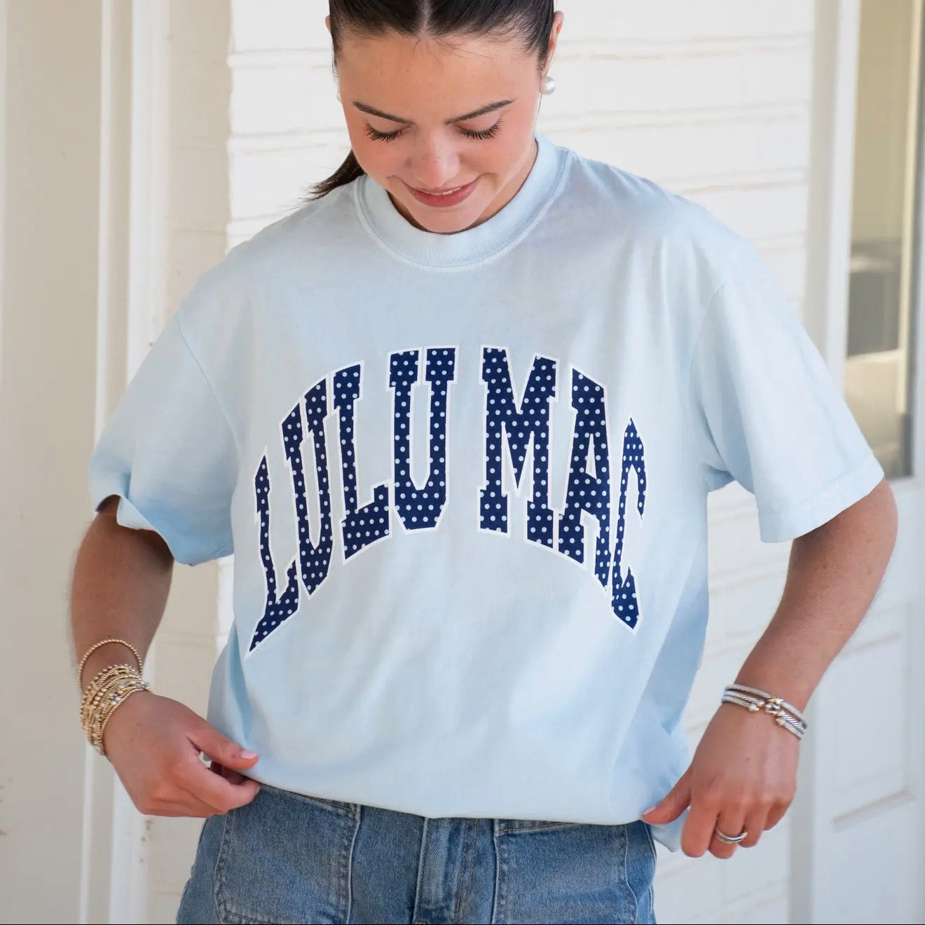 LuLu Mac Polka Dot Comfort Color Tee