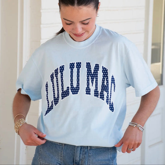 LuLu Mac Polka Dot Comfort Color Tee