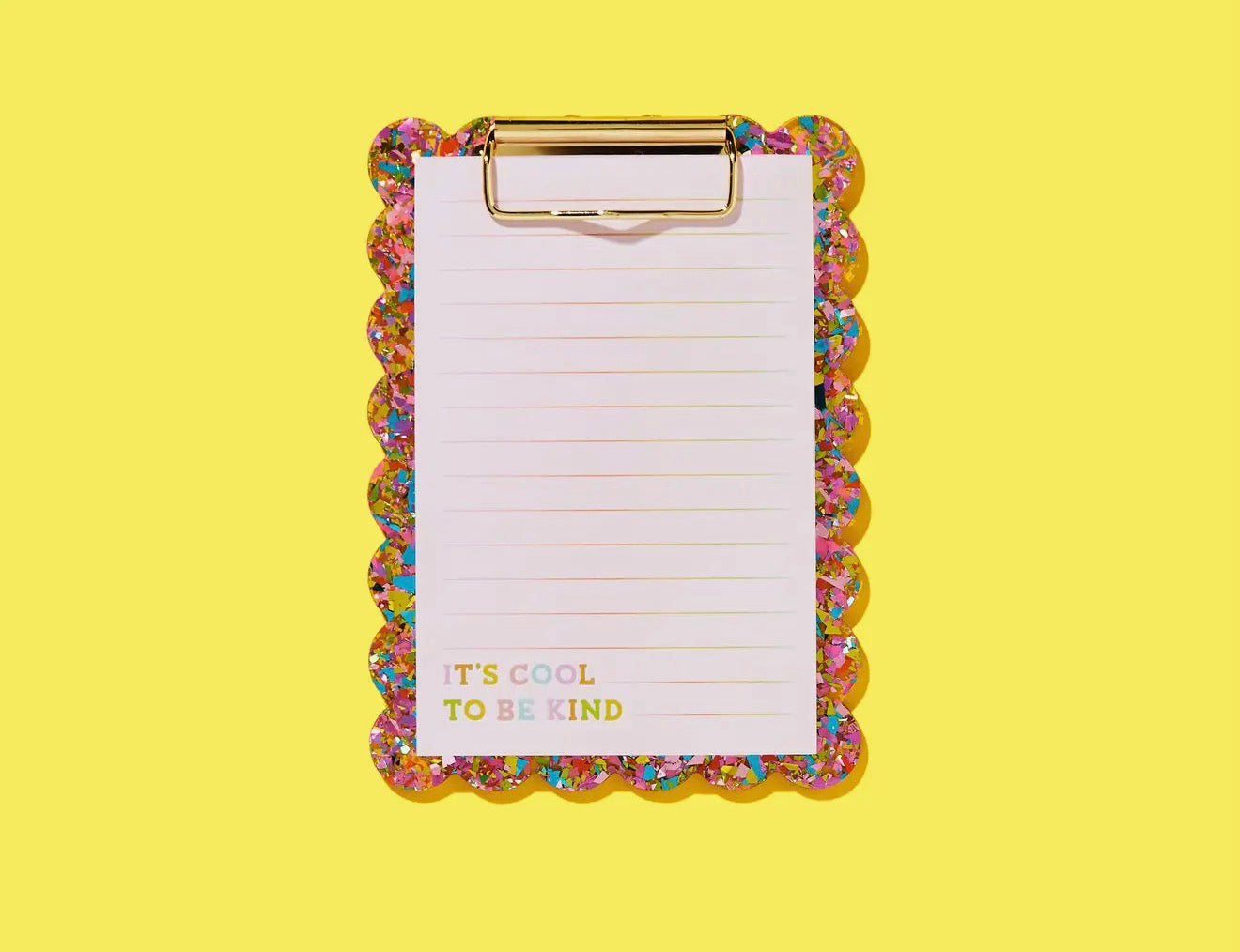 TE Clipboard Notepad- Happy Confetti