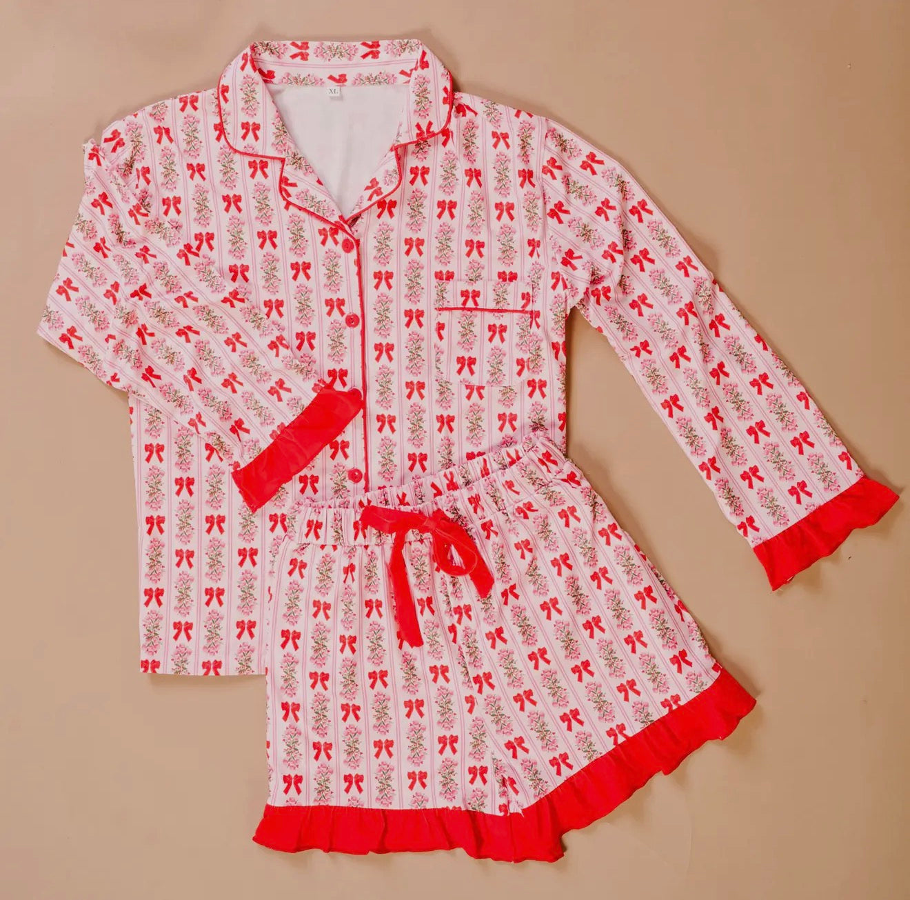Darling Effect Sweet Dreams Long Sleeve Shorts Pajama Set