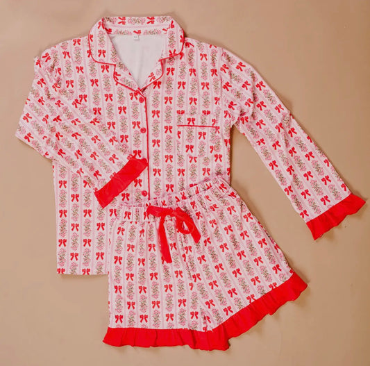 Darling Effect Sweet Dreams Long Sleeve Shorts Pajama Set