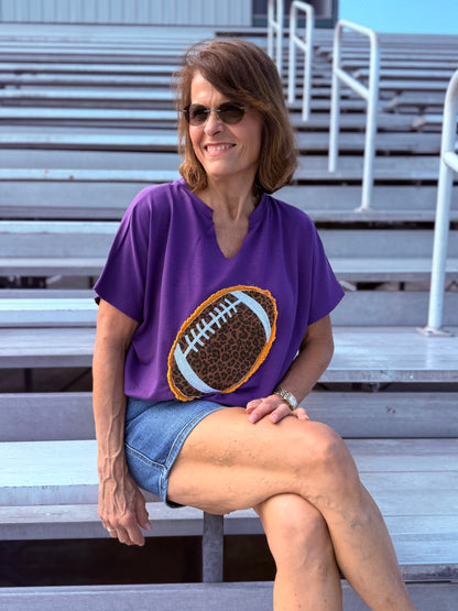 Game Day Gone Wild Tee- Purple/ Gold