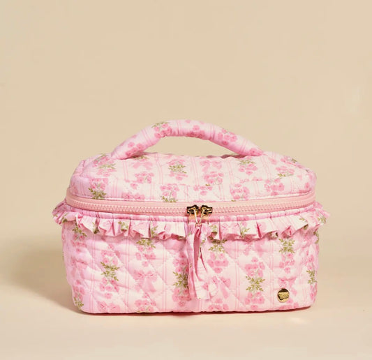 Glam & Go Quilted Cosmetic Bag- So Fancy Pink