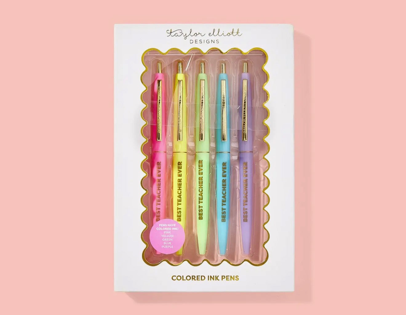 TE Pen Set Motivational- Best Teacher Ever