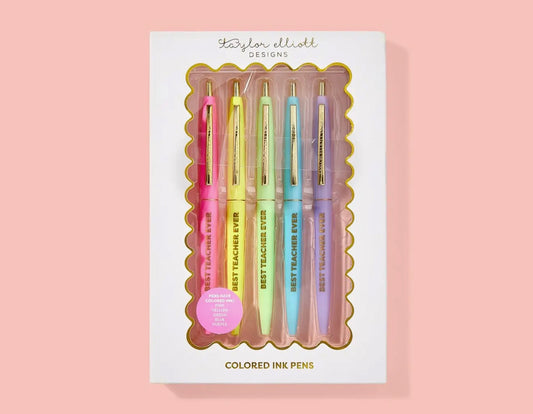 TE Pen Set Motivational- Best Teacher Ever