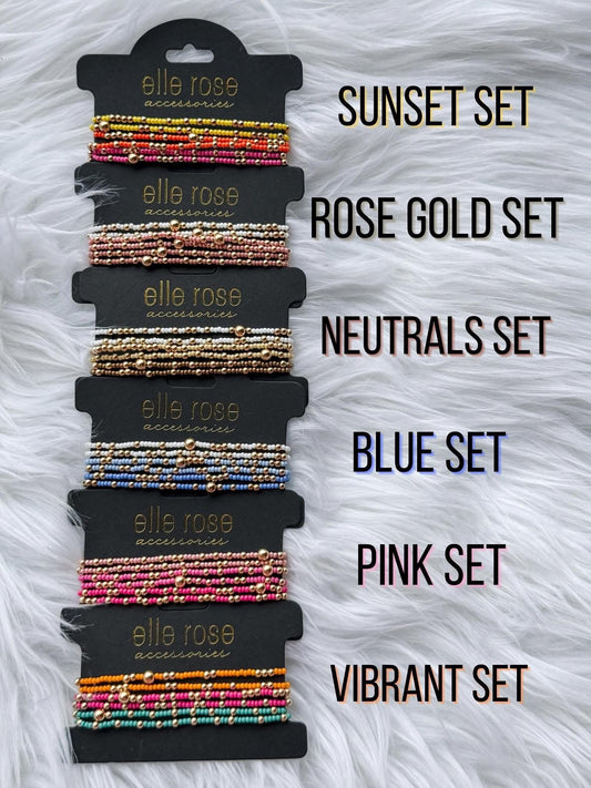 Ellie Stretch Beaded Bracelet Stack