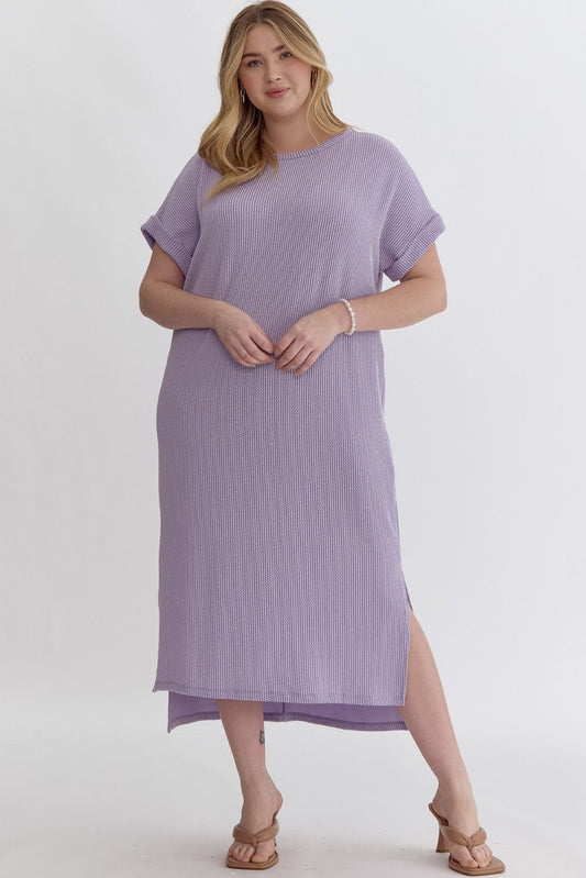 Entro Ribbed Maxi Dress Plus