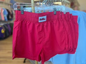 LM Ole Miss Windbreaker Shorts- Red