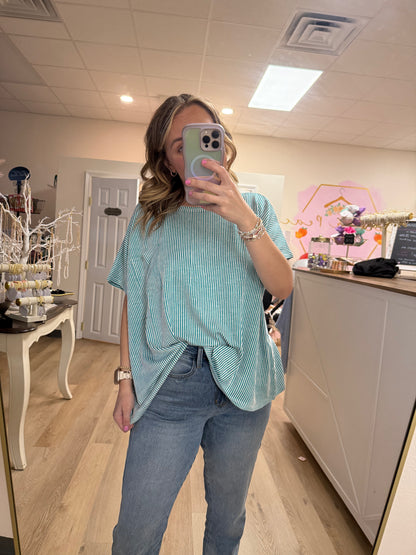 Zenana Two Toned Ribbed Top