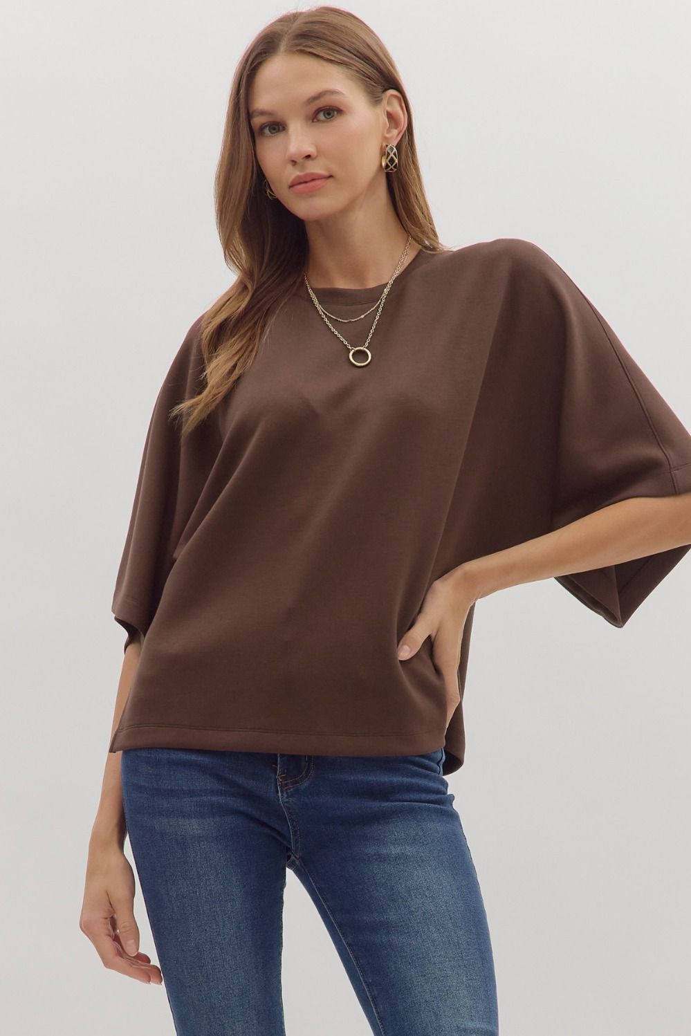 Entro Solid Wide Relaxed Top
