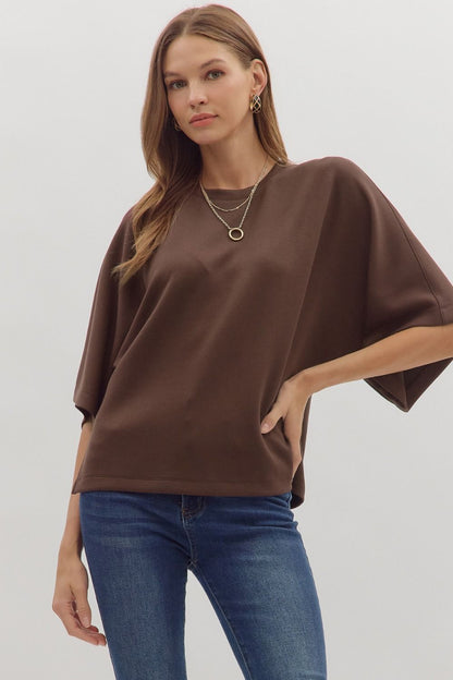 Entro Solid Wide Relaxed Top