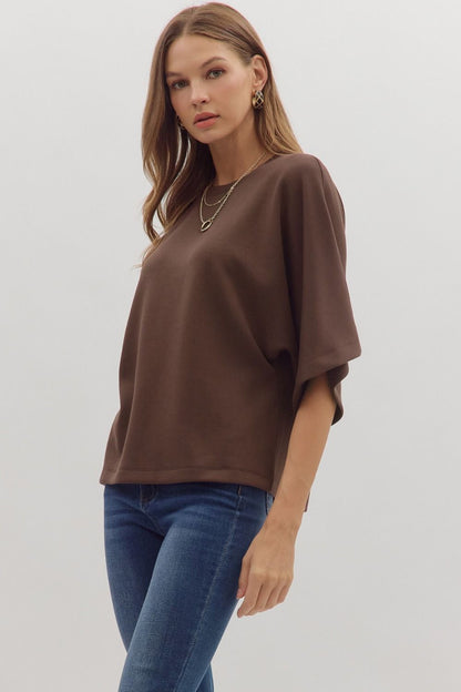 Entro Solid Wide Relaxed Top