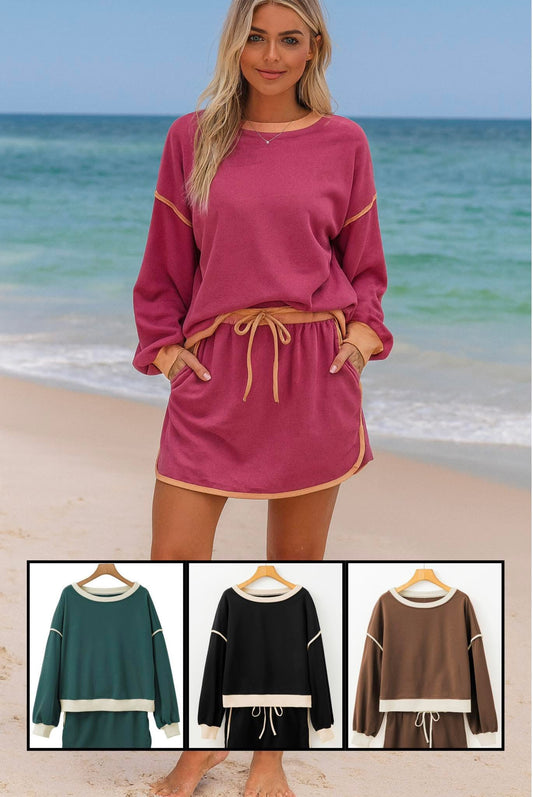 Thomas & Co Long Sleeve Skort Set