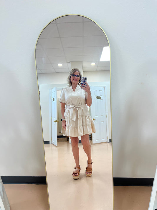 Entro Babydoll Tiered Dress with Bow