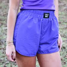 LuLu Mac Windbreaker Shorts- Purple