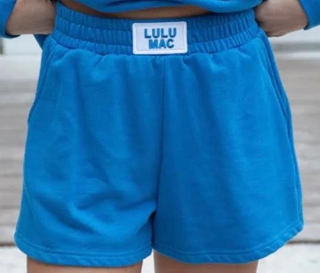 LuLu Mac Terry Cloth Shorts- Bright Blue