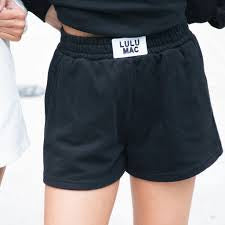 LuLu Mac Terry Cloth Shorts- Black